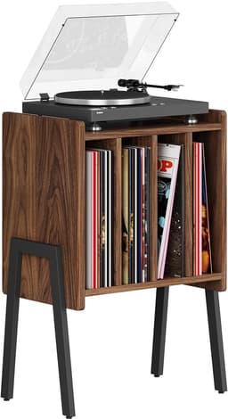 ACAZA LP Opbergsysteem - Platenrek - Platenkast - LP Houder - Vinyl Houder - MDF - Walnoot — thumbnail 1