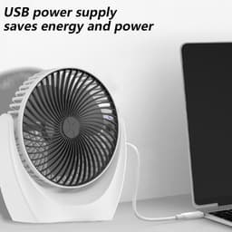 Oplaadbare kleine draagbare ventilator, mini-ventilator op USB, bureauventilator voor reizen, kamperen en kantoor — thumbnail 3