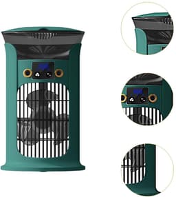 Mobiele Airco - 3-in-1 - 400ml - Kleine Airconditioning zonder Afvoer Slang - Draagbare Ventilator - 50 dB - 3 Functies & Snelheden - 90° Oscillatie - Luchtbevochtiger - Slaapkamer Kantoor Woonkamer - Blauw — thumbnail 3