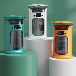 Mobiele Airco - 3-in-1 - 400ml - Kleine Airconditioning zonder Afvoer Slang - Draagbare Ventilator - 50 dB - 3 Functies & Snelheden - 90° Oscillatie - Luchtbevochtiger - Slaapkamer Kantoor Woonkamer - Blauw — thumbnail 4