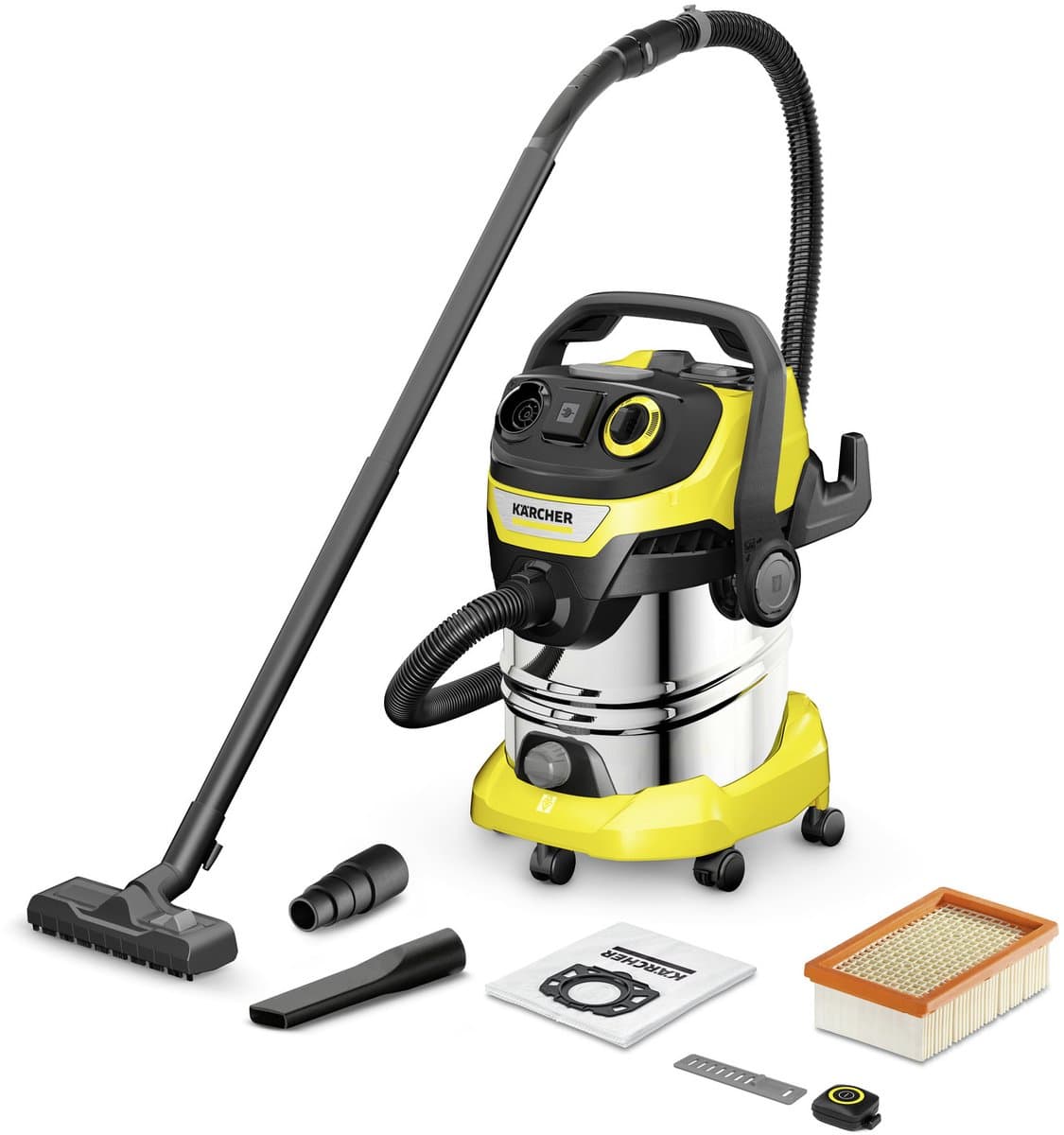 Kärcher WD 5 Control P S 25/5/22 Nat & Droog Stofzuiger - 1200W - 260mbar - 25 Liter - Met Blaasfunctie - Bouwstozuiger - Alleszuiger — afbeelding 1