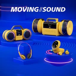 PHILIPS TAMS80Y/00 The Tube - Bluetooth Speaker - 280W - 24 Uur Accuduur - IP67 Waterdicht - Auracast - Bluetooth 6.0 - Powerbank - Geel — thumbnail 4