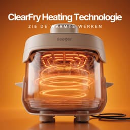 Seeger ClearFry Glazen Airfryer - 6 Programma's - PFAS-Vrij - 60°C Tot 200°C - 2.5L + 4.5L Glazen Containers - Beige — thumbnail 4