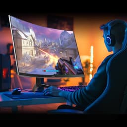 KTC H32S17 32" Gaming Monitor - Curved - QHD 2560×1440 - HVA - 180Hz - HDR10 - 1ms MPRT - Zwart — thumbnail 4