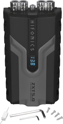 HiFonics ZXT5.0 - Autoversterker - Condensator 5 Farad - Hybrid Power capacitor - Stroom buffer 5.0 Farad - Elco - met Volt meter — thumbnail 3