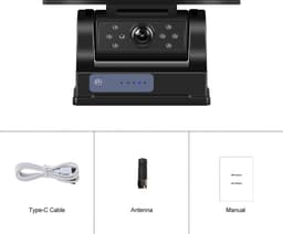 Casa Living Autocamera - Draadloze Achteruitrijcamera - 720P HD - Zonnepaneel Oplaadbaar - IP67 Waterdicht - Wifi Verbinding - Zwart — thumbnail 1