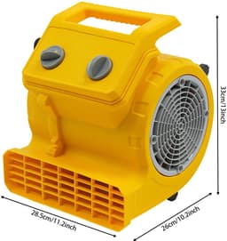Archi Vloerdroger 250W – Ventilatie – Industriële Blower – 3 Snelheden – Timer Tot 120 Minuten – 220V EU – Geel — thumbnail 1