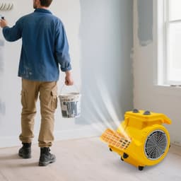 Archi Vloerdroger 250W – Ventilatie – Industriële Blower – 3 Snelheden – Timer Tot 120 Minuten – 220V EU – Geel — thumbnail 4