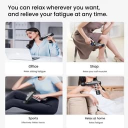 JOYNEXTBUY - Massage Gun - Opbergkoffer - Professioneel Massagepistool - Diepe Spiermassage - 99 Snelheden - Massagekoppen - Zwart — thumbnail 4