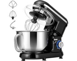 NIVA® Deegmachine - Mixer met Kneedhaak - Kneedmachine - Zwart - 39cm x 22cm x 48cm
