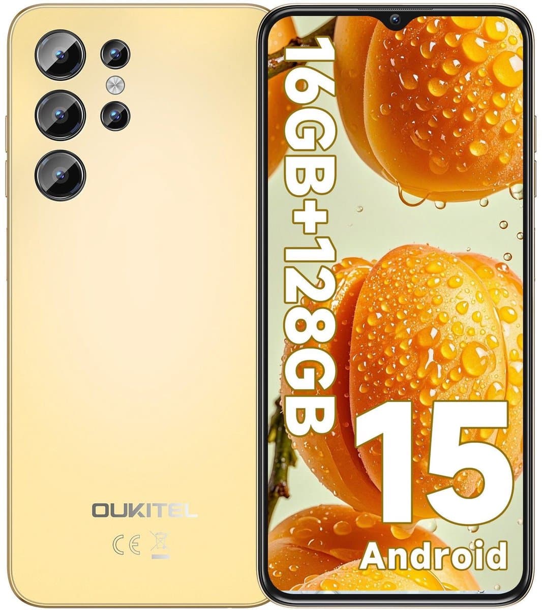 OUKITEL C1 smartphone – 6,52 inch – Android 15, 16GB RAM, 128GB opslag, 5150mAh batterij — afbeelding 1