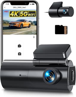 Dashcam voor auto - Zwart - Dual Camera Voor en Achter - 4K Ultra HD met WiFi en Parking Monitor - Voor Auto’s en SUV’s — thumbnail 1