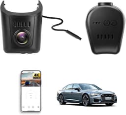 Dashcam voor auto - Zwart - Geschikt voor Audi 2019-2026 - 4K UHD Video met WiFi en Nachtzicht - Met G-sensor en OEM Installatie — thumbnail 1