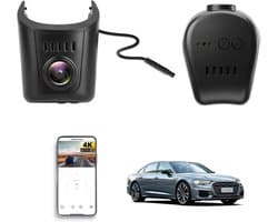 Dashcam voor auto - Zwart - Geschikt voor Audi 2019-2026 - 4K UHD Video met WiFi en Nachtzicht - Met G-sensor en OEM Installatie