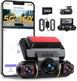 Dashcam voor auto - Zwart - 4 Kanalen - 1080p Full HD Camera Systeem met WiFi en Nachtzicht - Voor Parkeerbewaking en Binnengebruik — thumbnail 1