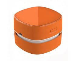 Mini Draadloze Tafelstofzuiger, Draagbare Bureau Stofzuiger USB-oplaadbaar voor Toetsenbord, Laptop, Kantoor, Auto en Huisdierenhaar(Oranje)