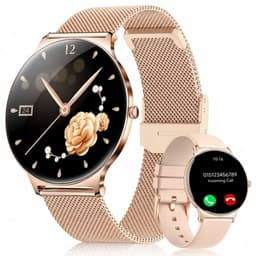 FOSMET Smartwatch Dames - Ultradun - 1,56" AMOLED Display - 20 Dagen Batterijduur - IP68 + 5ATM Waterdicht - 150+ Sportmodi - Bluetooth Bellen - SpO2 - Hartslagmeter - Bloeddrukmeting - Slaapmonitor - Notificaties - iOS/Android - Cadeau voor Vrouwen — thumbnail 1