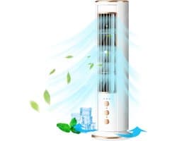 KZQ Bladloze Oscillerende Torenventilator 13 Inch Stil Draagbaar Voor Slaapkamer Kantoor En Thuis Wit