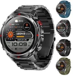Golden Sound GPS Smartwatch Heren - 1.46'' AMOLED Display - GPS 5 satellieten - 5ATM Waterdicht - 200+ sportmodi - Belfunctie - Barometer - Stappenteller - Bloeddrukmeter - Hartslagmeter - 540 mAh - Dark Grey — thumbnail 2