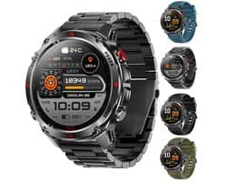 Golden Sound GPS Smartwatch Heren - 1.46'' AMOLED Display - GPS 5 satellieten - 5ATM Waterdicht - 200+ sportmodi - Belfunctie - Barometer - Stappenteller - Bloeddrukmeter - Hartslagmeter - 540 mAh - Dark Grey