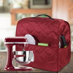 Keukenmixerhoes - Apparaatbeschermer - Keuken Organizer - Water- en Stofdicht - 4.5-5 Liter - Wijnrood — thumbnail 2