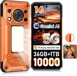 Robuuste smartphone - OUKITEL WP500 - 6,78'' FHD+ scherm - 32GB RAM - 1TB ROM - 10000 mAh 45W - 5G Dual SIM - NFC GPS 2026 nieuw - Oranje — thumbnail 1