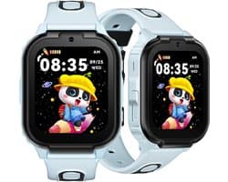 DOOGEE Anyscene S1 4G - GPS Horloge Kind - Smartwatch Kinderen - Video oproepen - Android OS - 1.83" IPS Scherm - 1GB+8GB - 800mAh - GPS/LBS/WiFi Locatie - Hartslag & Bloeddruk Monitor - IPX7 Waterdicht - Geschikt voor iPhone en Android - Lichtblauw