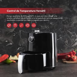 Luchtfriteuse - Compacte friteuse - Gezond koken - Veelzijdige temperatuur - 25 liter - Zilver — thumbnail 2