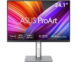 ASUS ProArt Display PA248CRV - 16:10 WUXGA Grafisch Designer Monitor - Calman Gecertificeerd - USB-C 96W - 24.1 inch