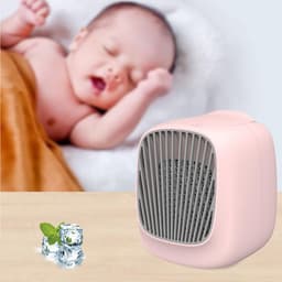 Draagbare Airco - Mini Koeler - Bureau Koeling - Water Mist Functie - Compact Ontwerp - Wit — thumbnail 3