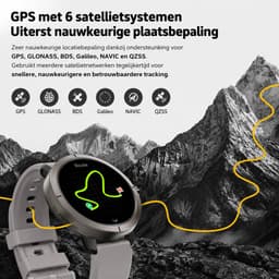 Evy24 Smartwatch EV1 GPS 42mm - GPS Smartwatch Dames & Heren - AMOLED Sporthorloge - Bluetooth Bellen - 5ATM Waterdicht - GPS Horloge - Hartslagmeter - 170+ Sportmodi - iPhone & Android - Gunmetal — thumbnail 4