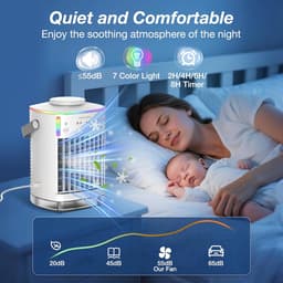Draagbare Airconditioning - Mobiele Airco - 4-in-1 Luchtkoeler - 3 Snelheden - Mini Airconditioning - Slaapkamer - Kantoor — thumbnail 5