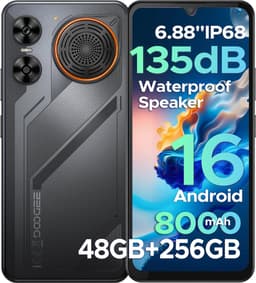 DOOGEE M30 - Rugged Smartphone - 48GB RAM + 256GB ROM (2TB/TF) - 6.88 Inth HD+ 120Hz - IP67 - Android 16 - 8000mAh/33W - 64MP Triple Camera - NFC - Fingerprint - 135dB Loudspeaker - Face ID - Zwart — thumbnail 1