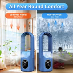 Mobiele airconditioning - 6 modi, draagbare luchtkoeler met waterkoelventilator, timer 1-6 uur, 7-kleurig ledlicht, mistfunctie, waterreservoir en ijsvak, mini-airconditioning, stil voor thuis, kantoor — thumbnail 3