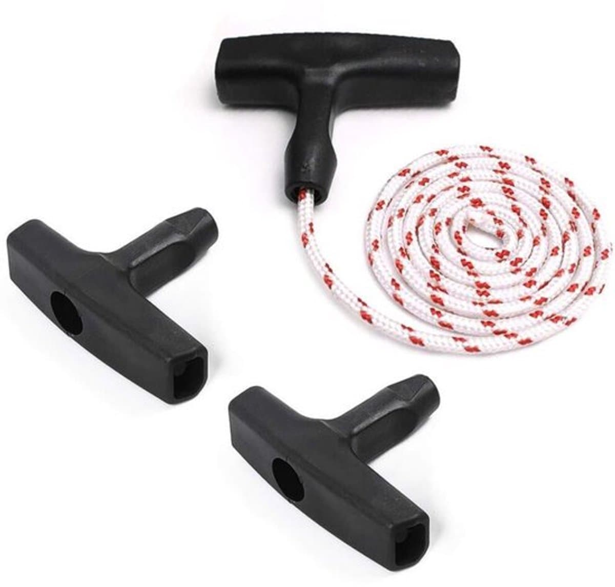 Starthendel voor grasmaaier, terugslagstartkoord met 3 starthendels, accessoires voor grasmaaiers met snoer voor de meeste grasmaaiers-Een meter touw — afbeelding 1
