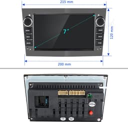Junsun linux Autoradio Met Bluetooth Geschikt voor Opel Astra H Corsa C/D Vectra C Zafira - Draadloze CarPlay & Andriod Auto - GPS Multimedia - 7 inch Touchscreen - Stuurwielbediening - WiFi - RDS - grijs — thumbnail 2
