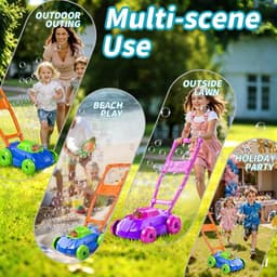 Dailygoods- Zeepbellenmachine Unieke Gazonmaaier - Outdoor Speelgoed - Kinderspeelgoed - Motoriek/Coördinatie - Geluiden - Veilig/Robust - Bellenblaasmachine — thumbnail 5
