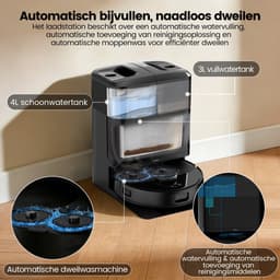 AIRROBO M2 - Robotstofzuiger (Alles-in-één-station) - voor nat en droog - 15000 Pa zuigkracht - LiDAR-navigatie - 180 minuten gebruiksduur - 2 jaar garantie — thumbnail 4