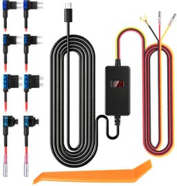 Fokelyi Dashcam Hardwire Kit - 12-24V - Accustroom - Type-C 5V/2.5A - Parkeerbewaking - laagspanningsbeveiliging - voor auto — thumbnail 1