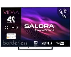 Salora QLED55UV1 - 55 inch QLED Smart TV - 4K Ultra HD - VIDAA - Zwart