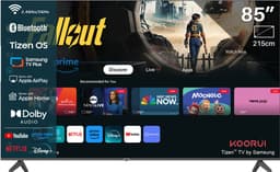 KOORUI K85D3UQ-T8, 85 inch, 4K QLED, TIZEN TV, Randloos ontwerp, Dynamisch geluid met Dolby Audio, Top-end metalen afwerking — thumbnail 1