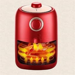 Mini Luchtfriteuse - Elektrische Frituurpan - Snelle Maaltijden - Dubbele Draaiknop Bediening - 2L Capaciteit - Multicolor — thumbnail 5