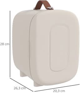 Zerova Cosmetische koelkast 4L - Mini koelkast - Beaty Koelkast Tafelmodel - Koelen en Verwarmen - 20,3 x 26,3 x 28 cm - Créme Wit — thumbnail 5