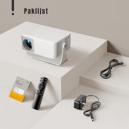KAD® Draagbare Beamer - Draagbaar & Compact - Mini Projector - Wit - 12cm x 10cm x 9cm — thumbnail 5