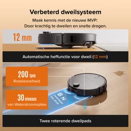 Roborock Qrevo Edge 2 Set-robotstofzuiger-25.000 Pa-7,98 cm ultraslank-12 mm dweilheffing-80°C warmwatermopwas& zelfreinigend station-FlexiArm-RetractSense navigatie-dubbel anti-klitssysteem-reactieve AI & Roborock app-bediening — thumbnail 4