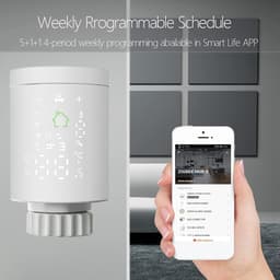Radiator Aandrijving - Thermostaatventiel Slim - Energie Besparen - App Bediening - 9 x 5.2 x 3.8 cm - Wit — thumbnail 5