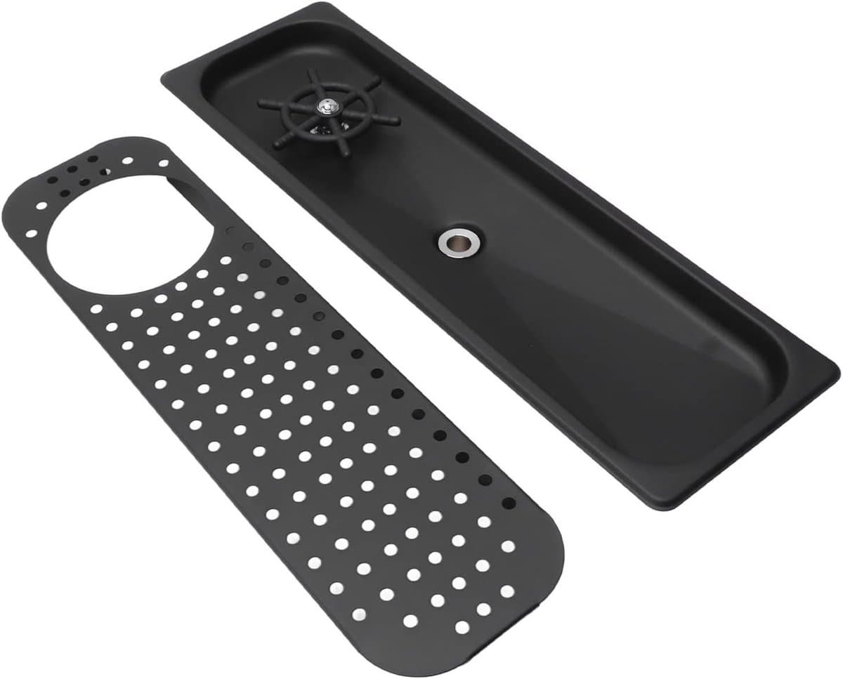Glazen Rinser - Pitcher Washer - Snel Glazen Reinigen - Hoge Druk Spoelsysteem - 17W x 9H cm - Zwart — afbeelding 1