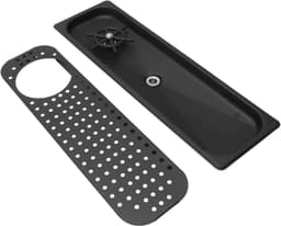 Glazen Rinser - Pitcher Washer - Snel Glazen Reinigen - Hoge Druk Spoelsysteem - 17W x 9H cm - Zwart — thumbnail 1