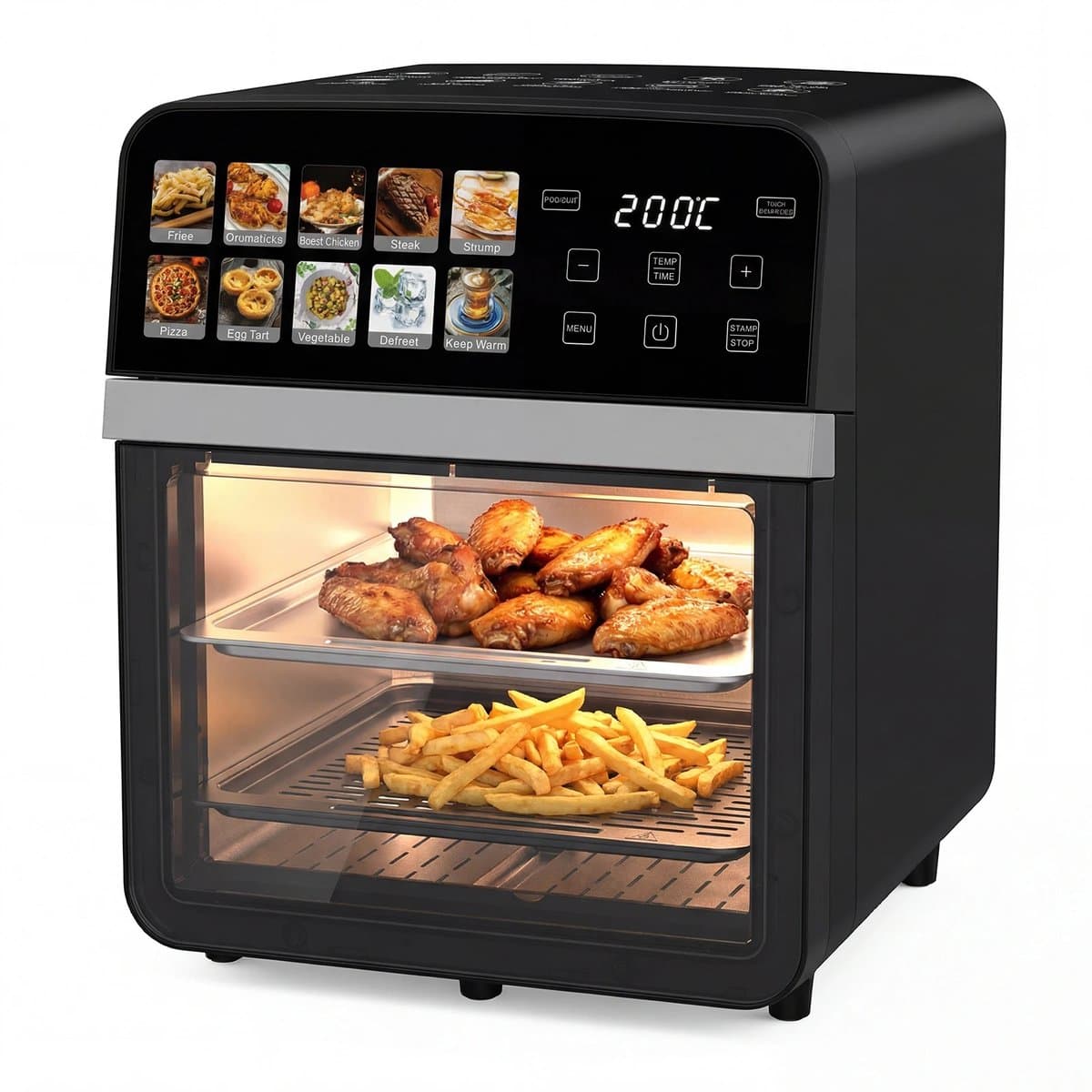 M-Goods - Airfryer XXL 10L - Heteluchtfriteuse - Digitale Air Fryer - 11 Kookprogramma’s - 1800W - Zonder Olie — afbeelding 1