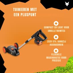 QIN® Grasmaaier Accu - Grasmaaier Elektrisch - Grasmaaier Benzine - Grasmaaier Benzine Zelftrekkend - Grijs/Oranje/Zwart - 55cm x 40cm x 20cm — thumbnail 5